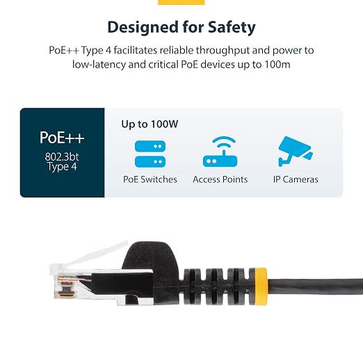 StarTech.com 2ft Orange Slim CAT6 Ethernet Cable, Snagless RJ45, 28AWG Pure - Image 5