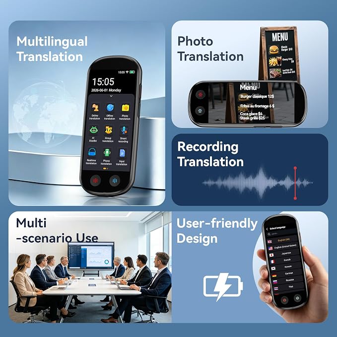 Language Translator Device, Upgraded AI Translator - Image 4