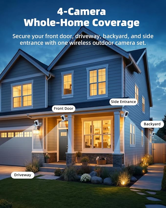 VIRTAVO VistaFlask 2K Security Cameras Wireless Outdoor, Battery Powered - Image 2