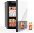 Erivess Mini Fridge 24 Can Beverage Refrigerator Cooler Mirrored Glass Door | 0.9 Cu Ft Drink Fridge for Home/Bar/Office with Digital Temperature Control, Removable Shelf for Cosmetics/Skincare/Soda/Beer by Erivess