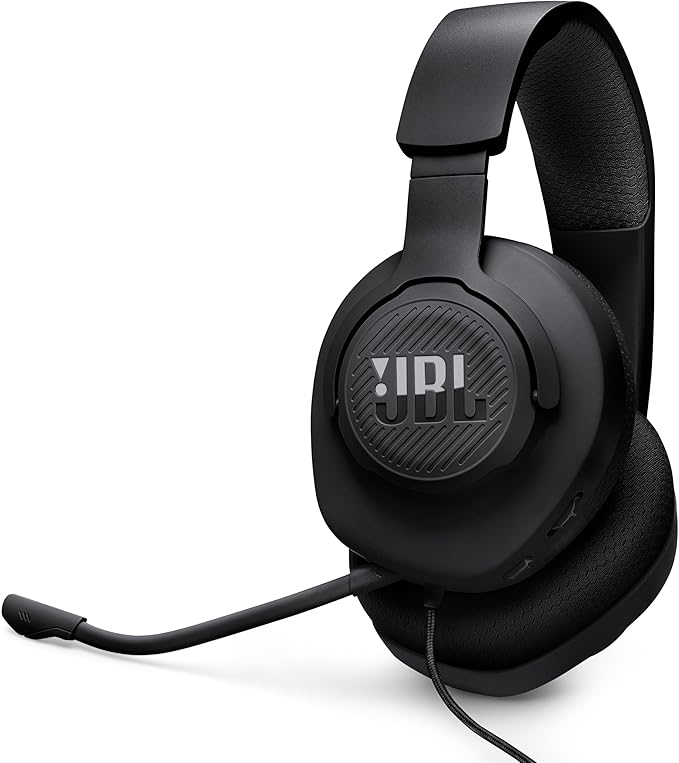 JBL Quantum 100M2 Wired Gaming Headset, Detachable Mic - Black | Memory Foam Ear Cushions And 3.5 Mm Jack Work With PC, PlayStation, Xbox, Nintendo Switch For Immersive PC Gaming Sessions by JBL