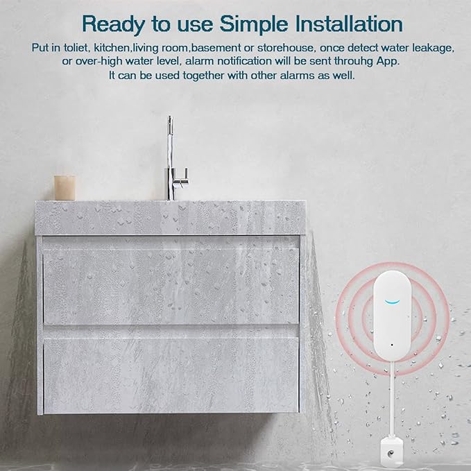 WiFi Water Sensor Leak Detector: Smart Water Leak Detector, TUYA Smart Water - Image 5