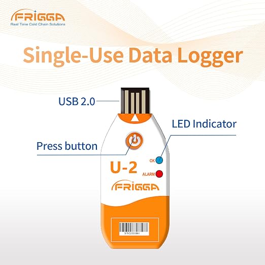 Frigga 50 Pack 100 Days USB Temperature Data Logger Single Use Temperature - Image 5