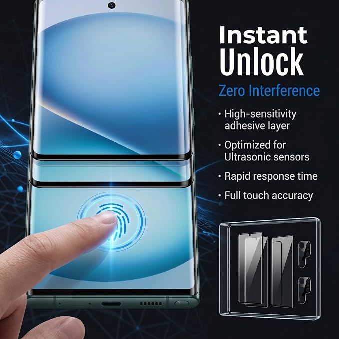 2 Pack Galaxy S22 Ultra Screen Protector, HD Clear Tempered Glass, 2 Pack - Image 8