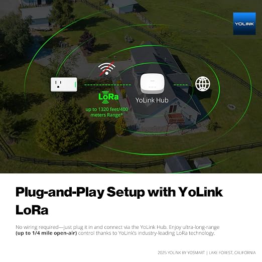 YoLink Smart Energy Plug 15A – 1/4 Mile LoRa Range, High-Power Devices - Image 3