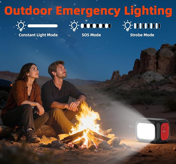 ENOFLO Portable Power Station 300W, 228Wh Solar Generator with 110V Pure Sine Wave AC Outlet, Backup Lithium Battery Generator for CPAP Outdoor RV Camping Emergency Home Use - Image 8