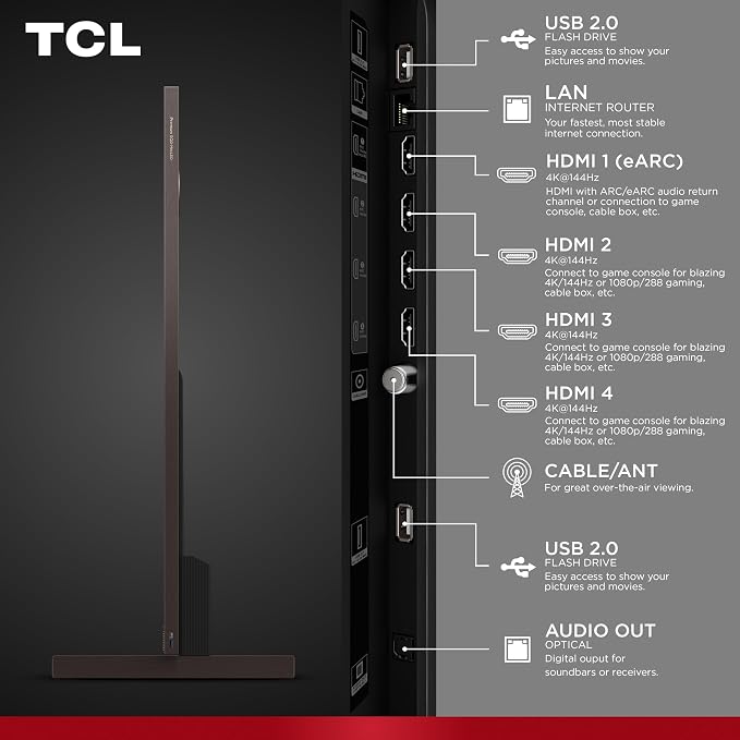 TCL 75 Inch Class X11L | SQD-Mini LED | 75X11L, 2026 Model | 144HZ Ultimate Brightness & Contrast Dolby Vision | Up to LD20K Precise Dimming | Gemini AI Smart Google TV | Dolby Atmos Bang & Olufsen - Image 5