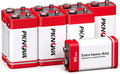 PKNOVA 9V Batteries Carbon 9 Volt Battery by Pknova