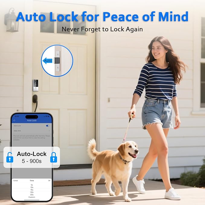 Smart Door Lock Deadbolt, Keyless Entry Door Lock - Image 8