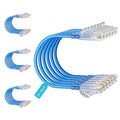Cat6 Slim Patch Cables 5 Feet 24-Pack Blue, Cat6a Patch Cables 10Gbps 550MHz by Unknown