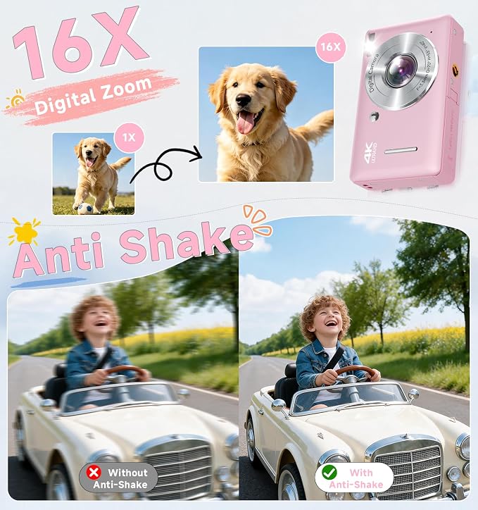 Digital Camera, 44MP FHD 1080P Point and Shoot Digital Camera - Image 3