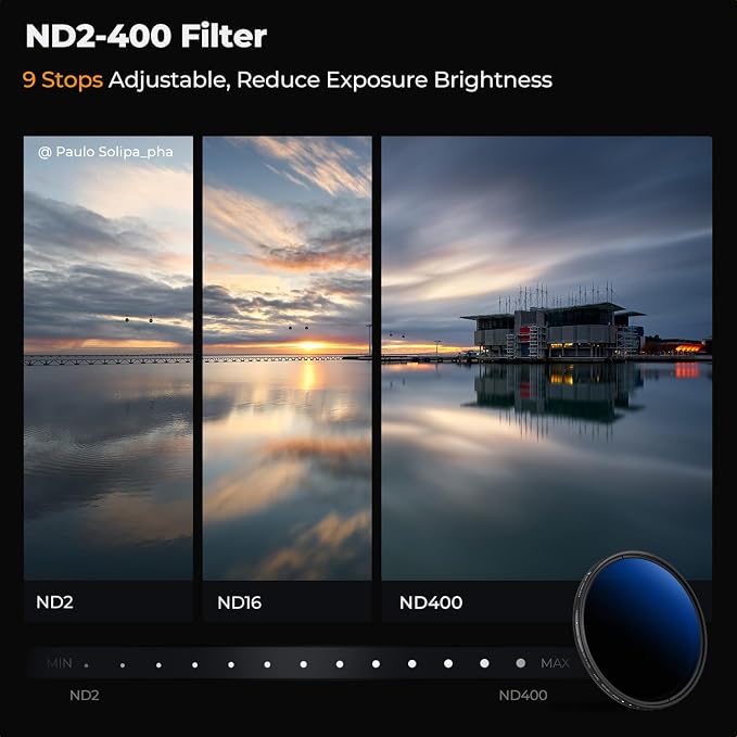 K&F Concept 58mm UV/CPL/ND2-400 Lens Filters Kit-18 Multi-Layer Coatings - Image 5