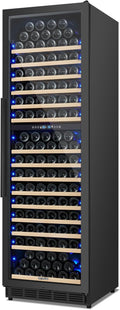 200 Bottle Dual Zone Wine Fridge – 24 Inch Large Capacity Wine Cooler Refrigerator Freestanding/Built-In with Upgraded Compressor, Low-Noise Wine Cellar & Intelligent Temperature Control - Black by ORYMUSE
