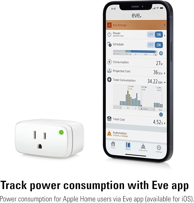 Eve Energy 2 Pack – Smart Plug, App and Voice Control, 100% Privacy, Matter - Image 6