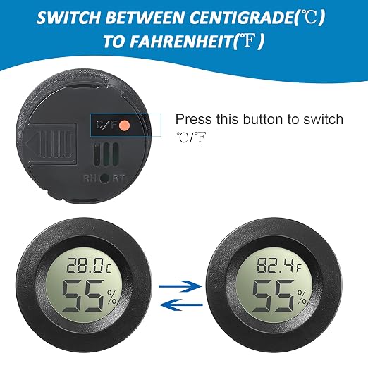 Weewooday Mini Hygrometer Thermometer Digital LCD Monitor Indoor/Outdoor Room - Image 3