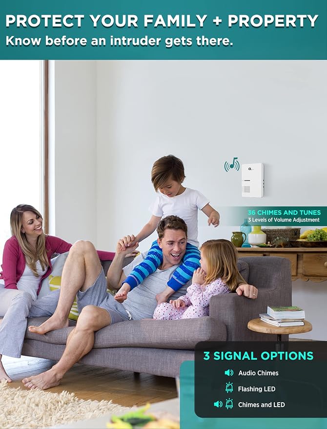 1byone Driveway Alarm, Home Security Alert System - Image 7