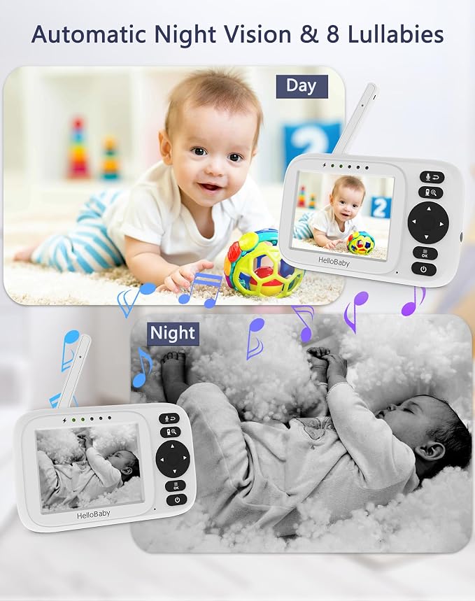 HelloBaby Monitor No WiFi Video Baby Monitor - Image 4