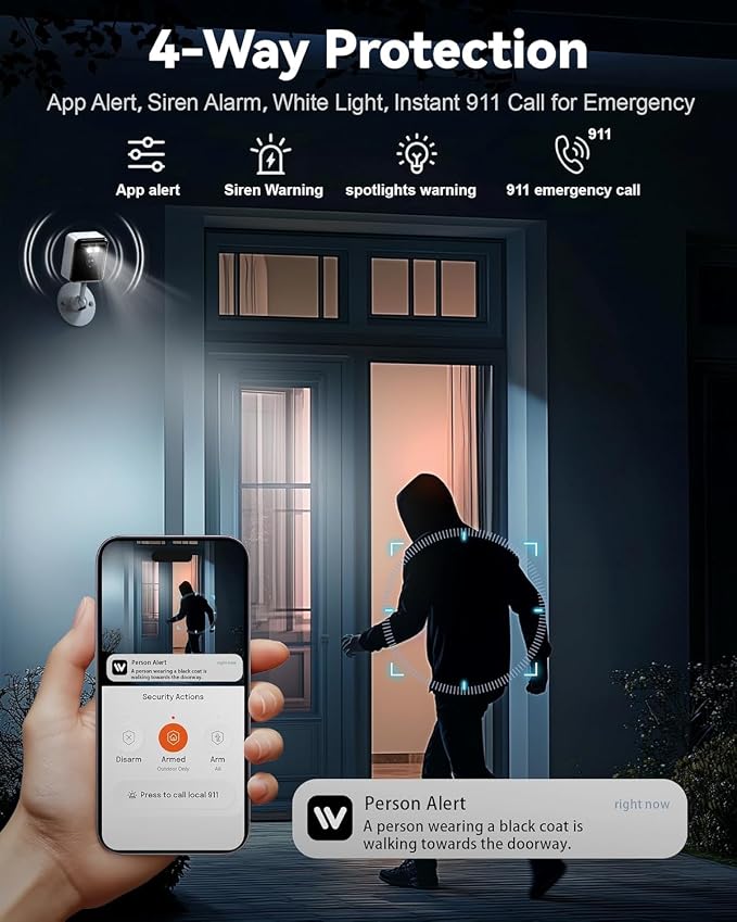 Gianteye 2K Indoor Security Camera, Dual-Band 2.4/5GHz WiFi Pet & Baby Monitor - Image 7
