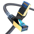 Cat 8 Ethernet Cable 10ft, Indoor Nylon Braided Cat 8 Cable, Heavy Duty 26AWG by Ciwoda