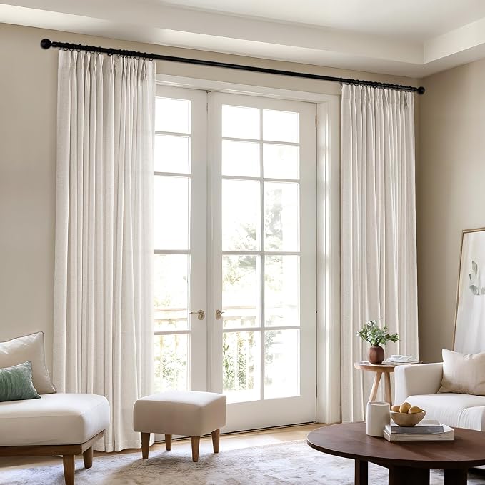 Memory Trained Pinch Pleated Curtains 80 Inches Long, Viral Linen Pinch Pleat - Image 8