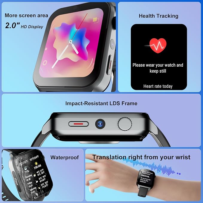 Smart Watch, Real Time Smart Translation Watch, Two-way Instant Voice - Image 9