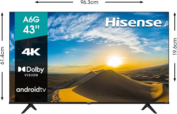 Hisense 43A6G 43-Inch 4K Ultra HD Android Smart TV with Alexa Compatibility (2021 Model) - Image 2