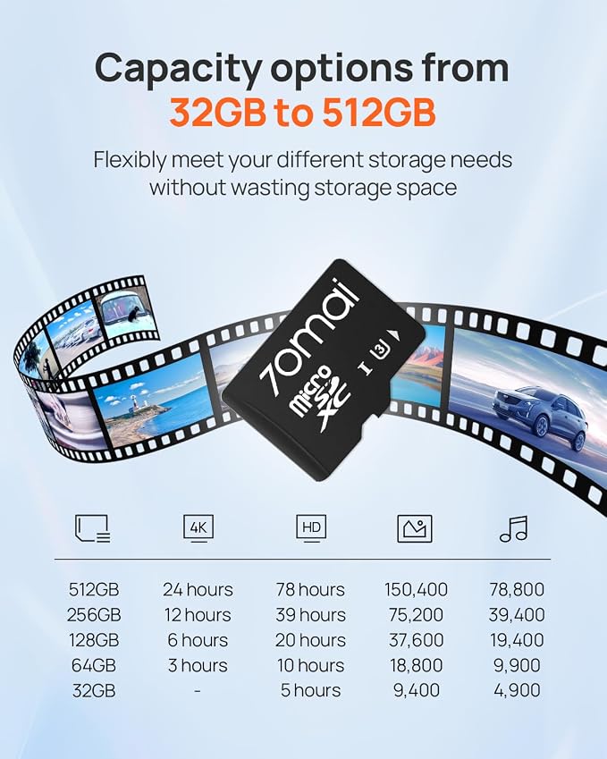 70mai Micro SD Card 128GB Memory Card, Suitable - Image 3