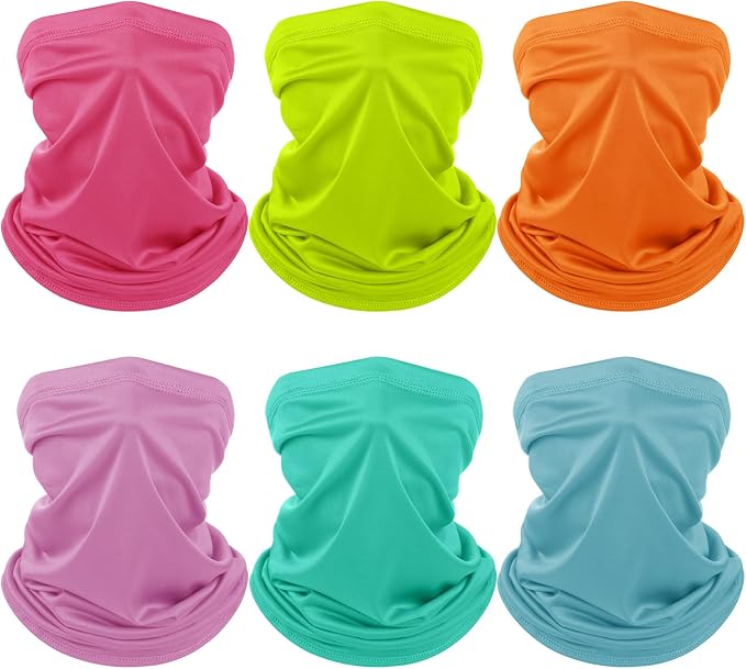 Geyoga 6 Pieces Summer UV Protection Cooling Neck Gaiter Face Clothing Neck by Geyoga