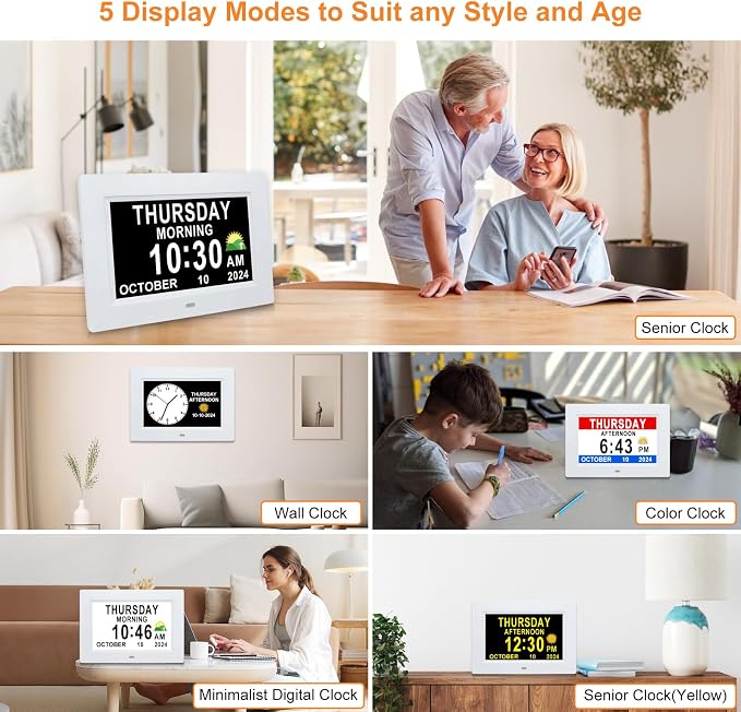 SSINI Digital Calendar Dementia Alarm Clock - Image 4