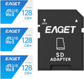 EAGET 3-Pack 128GB TF Memory Card Up to 100MB/s Read by EAGET