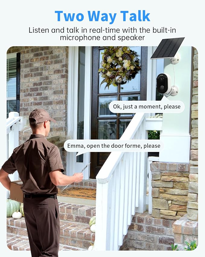 Security Cameras Wireless Outdoor, Solar Battery Powered 2k Color Night Vision - Image 7