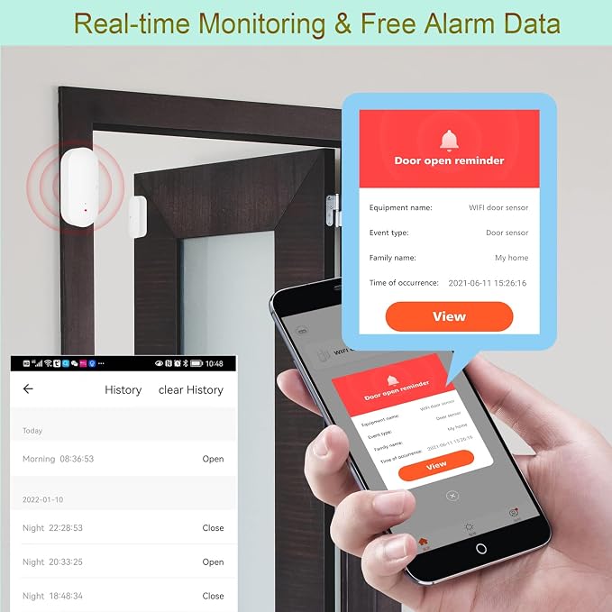 WiFi Door and Window Sensor: Wireless Contact Sensor - Image 4
