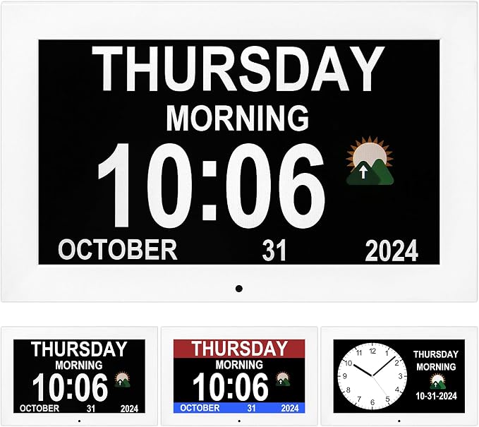 Dementia Clock with 12 sets of alarms paired with 20 usage scenarios, Large by Unknown