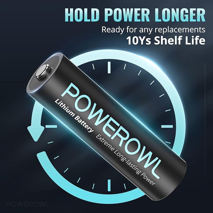 POWEROWL Lithium Batteries AA High Capacity Long Lasting, 1.5V Double A Battery - Image 5