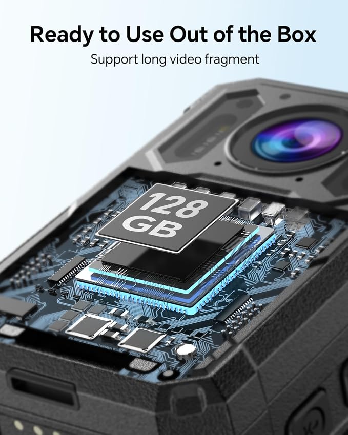 BOBLOV KJ23Pro 4K Body Camera, 128GB Body Camera - Image 7