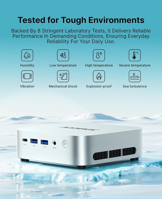 ACEMAGIC Mini PC Windows 11 Pro AMD Ryzen 7330U 16GB DDR4 RAM 256 SSD 28W | Multitasking, Quiet Cooling, Compact,Mini Computer, Triple 4K Display, HDMI, LAN, Home Office & Business PC - Image 4