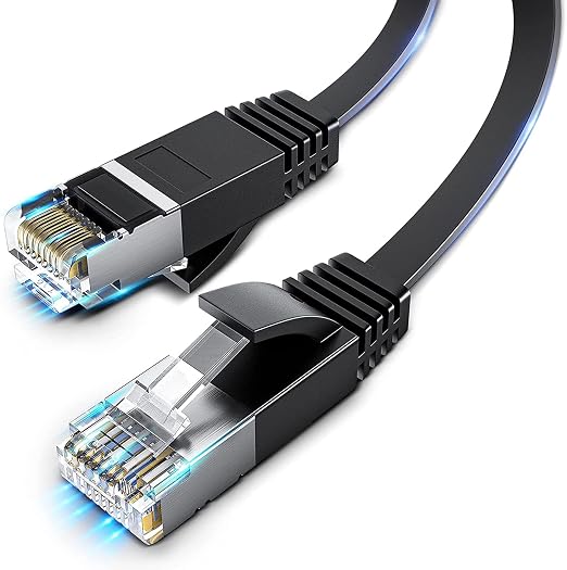 Ximeges® Cat 6 Ethernet Cable, 2 Pack 6FT Flat High Speed Internet & Network by Ximeges