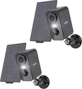 Solar Security Cameras Wireless Outdoor, ieGeek 2 Pack 2K WiFi Battery Camera by ieGeek