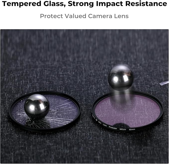 K&F CONCEPT 67mm MC UV Protection Filter Shockproof Tempered Optical Glass - Image 3