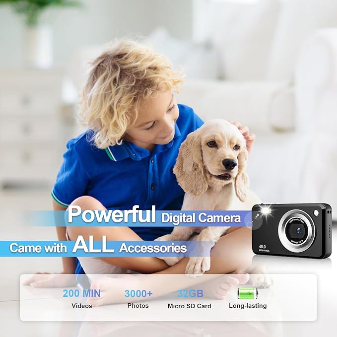 Digital Camera, FHD 1080P Point and Shoot Kids Camera, - Image 5