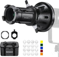 NEEWER Spotlight Snoot with 40° Projection Lens, Adjustable Focus, 16 Metal by Neewer