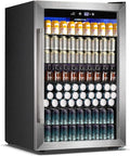 COWSAR 4.5 Cu.Ft Wine Fridge 37 Bottle, ETL Approved Freestanding Wine Cooler 145 Can Beverage Refrigerator with Stainless Steel Reversible Glass Door, Drink Fridge for Home Bar, Kitchen, Game Room by COWSAR