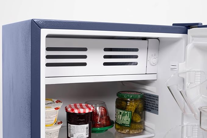 Frigidaire Mini Refrigerator, Compact Freezer Compartment, Adjustable Thermostat Control, Reversible Door, Contemporary Series, 3.2 cu ft, Blue - Image 10