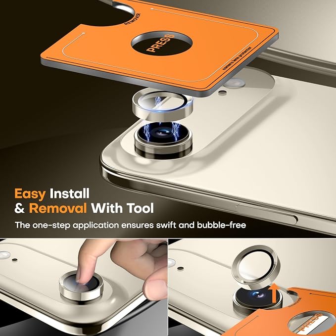 Camera Lens Protector for iPhone Air, Sapphire Glass Metal Individual Camera - Image 6