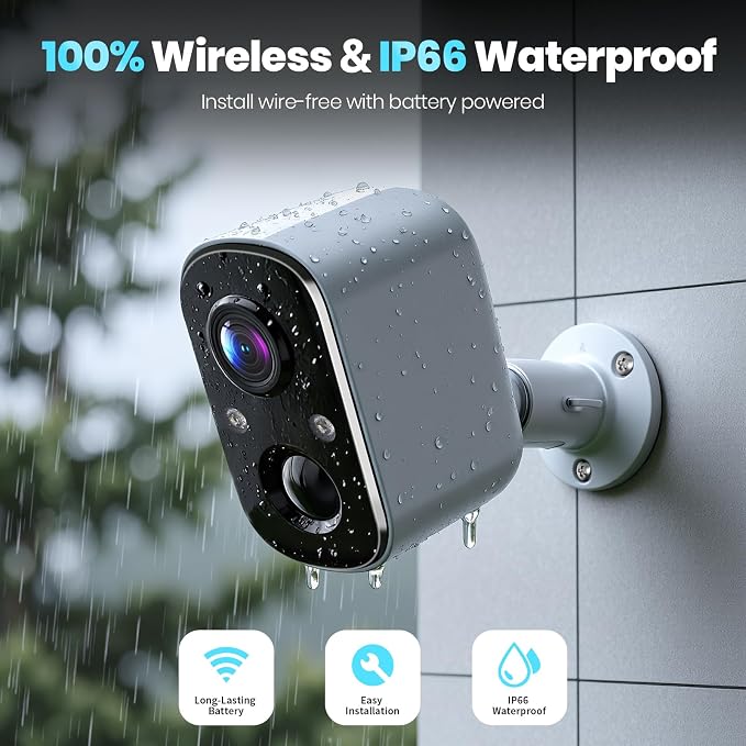 Techage Security Cameras Wireless Outdoor, 2K Battery Powered Cameras - Image 4