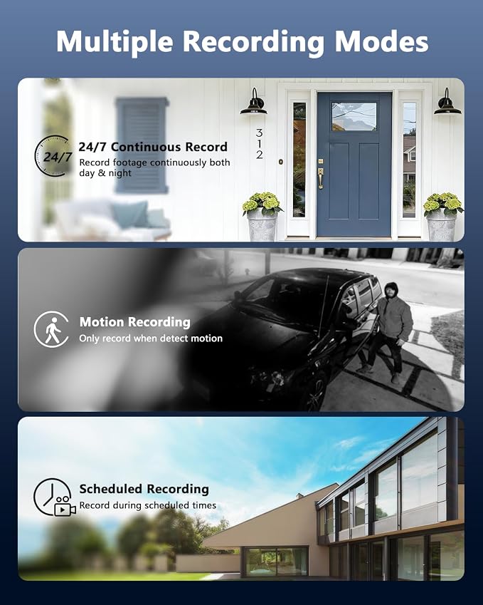 {2026 Update} 5MP Wired Security Camera System Outdoor, 8CH DVR - Image 5