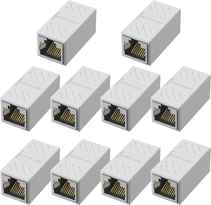 Jadaol UL Listed Shielded RJ45 Coupler, 10Gbps Gold-Plated Contacts Aluminum by Jadaol