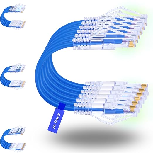 Rapink Patch Cables Cat6/ Cat6a 7ft Slim, Cat6a Ethernet Patch Cable 10G Support by Rapink