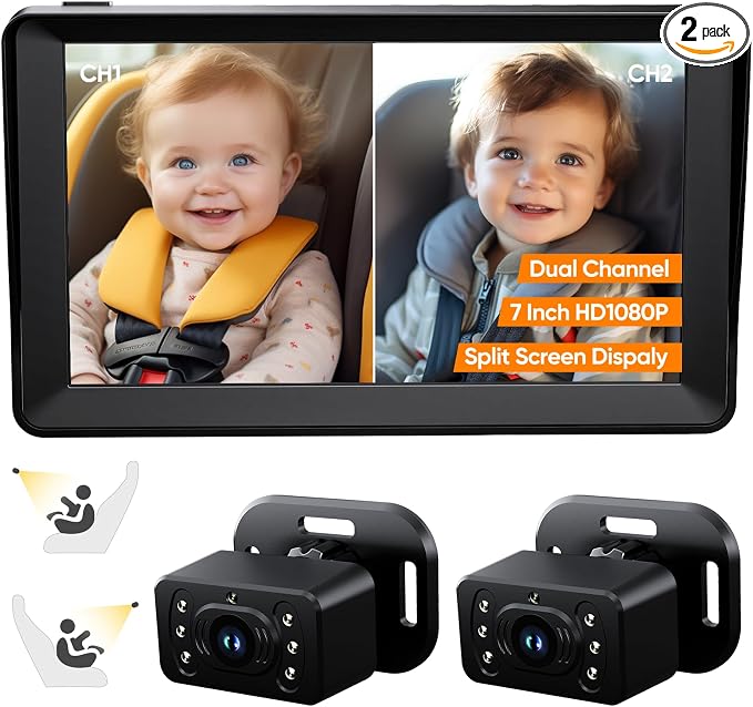 Baby Car Camera for 2 Kids by KidsneedBabyMonitor