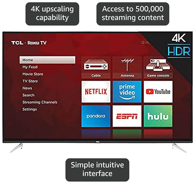 TCL 55S421 55 inch Class 4-Series 4K UHD HDR Roku Smart TV - Image 3